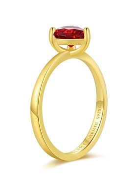 Anillo de corazón Moonberry de plata vermeil P 925 zirconia cúbica con acabado baño de oro