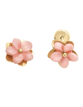 Broqueles de flor Cristal Joyas de oro madre perla