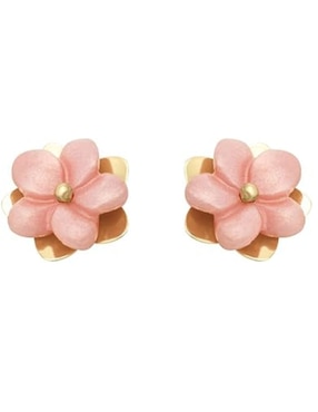Broqueles de flor Cristal Joyas de oro madre perla