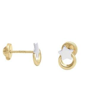 Broqueles de estrella Cristal Joyas de oro