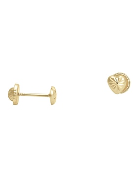 Broqueles de corazón Cristal Joyas de oro