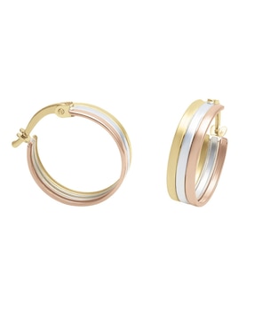 Arracadas Cristal Joyas de oro florentino 14 K
