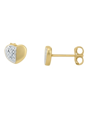 Broqueles de corazón Cristal Joyas de oro