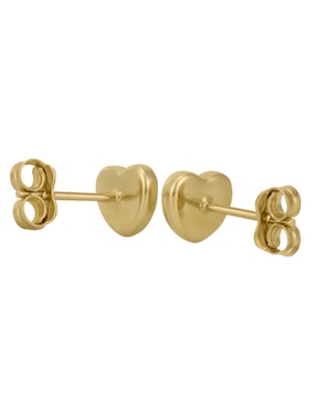 Broqueles de corazón Cristal Joyas de oro