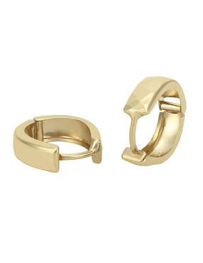 Aretes redondos Cristal Joyas de oro 14 K