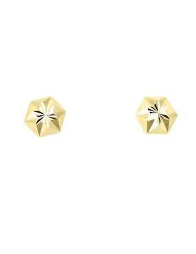 Broqueles hexagonales Cristal Joyas de oro