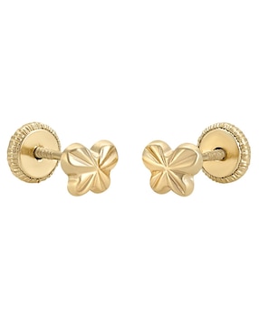 Broqueles de mariposa Cristal Joyas de oro