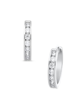 Arracadas Joyerías Bizzarro de oro blanco zirconia