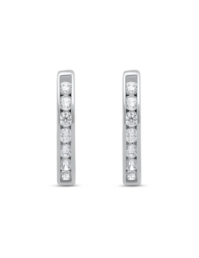 Arracadas Joyerías Bizzarro de oro blanco zirconia