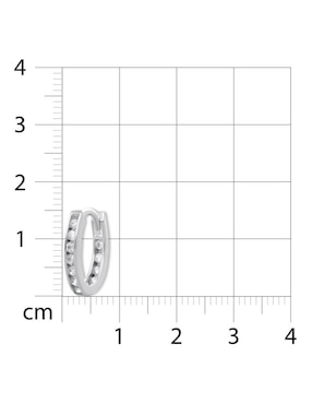 Arracadas Joyerías Bizzarro de oro blanco zirconia