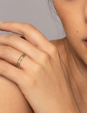 Argolla de oro 14 k Mano Forjada