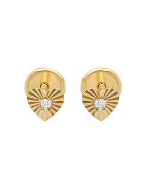 Broqueles de corazón Joyerías Bizzarro de oro diamante