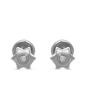 Broqueles de estrella Joyerías Bizzarro de oro blanco diamante