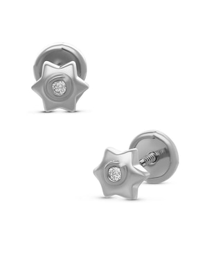 Broqueles de estrella Joyerías Bizzarro de oro blanco diamante