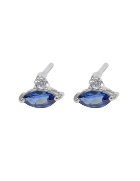 Aretes de rombo Teresa Díaz Joyería Mexicana Destellos De La Tierra de plata P 925 con acabado plateado espinela