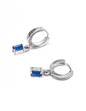Aretes octagonales Teresa Díaz Joyería Mexicana Destellos De La Tierra de plata P 925 con acabado plateado espinela