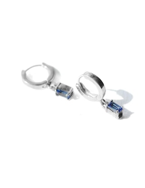 Aretes octagonales Teresa Díaz Joyería Mexicana Destellos De La Tierra de plata P 925 con acabado plateado espinela