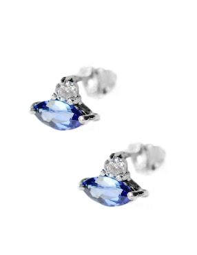 Aretes de rombo Teresa Díaz Joyería Mexicana Destellos De La Tierra de plata P 925 con acabado plateado espinela