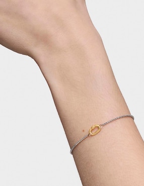 Pulsera Tous de oro amarillo 18 k Hold Oval con acabado liso