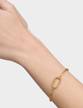 Pulsera Tous de plata p 925 Hold Oval con acabado pulido
