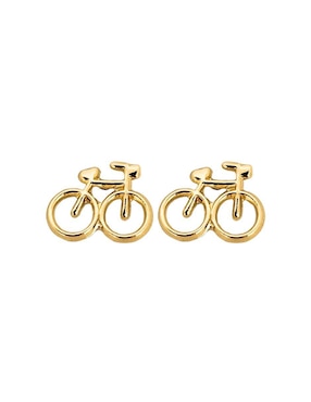 Broqueles de bicicleta Punto Metálico de oro con acabado brillante