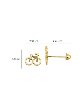 Broqueles de bicicleta Punto Metálico de oro con acabado brillante