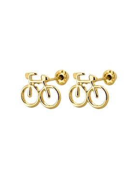 Broqueles de bicicleta Punto Metálico de oro con acabado brillante