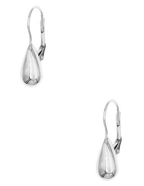 Aretes de gota Silvex Spa de plata P 925 con acabado brillante