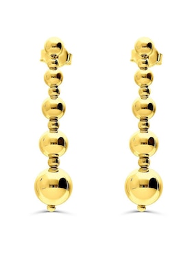 Aretes circulares Joyerías Bizzarro de oro con acabado brillante