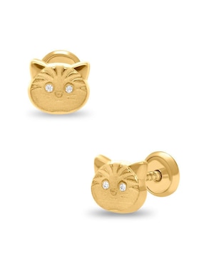 Broqueles de gato Joyerías Bizzarro de oro zirconia