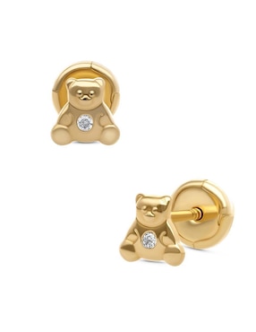 Broqueles de oso Joyerías Bizzarro de oro diamante