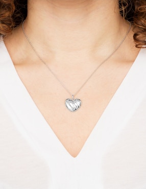 Collar de corazón Silvex Spa de plata P 925