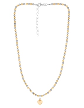 Collar de corazón Silvex Spa de plata P 925