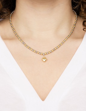 Collar de corazón Silvex Spa de plata P 925