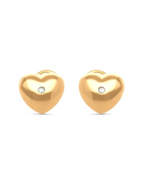 Broqueles de corazón Joyerías Bizzarro de oro diamante
