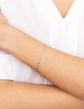 Pulsera Silvex Spa de plata con circonita p 925 con acabado pulido