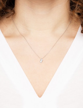 Collar de gota Silvex Spa de plata P 925