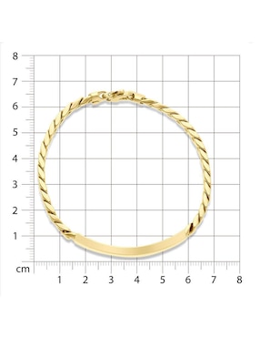 Esclava Joyerías Bizzarro de oro 14 K con acabado brillante