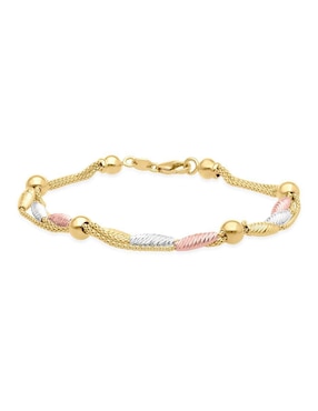 Pulsera Joyerías Bizzarro de oro 14 K con acabado brillante