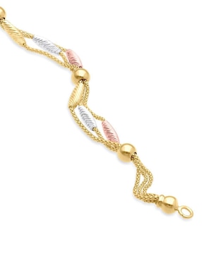 Pulsera Joyerías Bizzarro de oro 14 K con acabado brillante