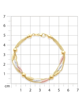 Pulsera Joyerías Bizzarro de oro 14 K con acabado brillante