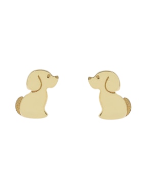 Broqueles de perro Ttvarios Tetera de oro 14 k con acabado espejo