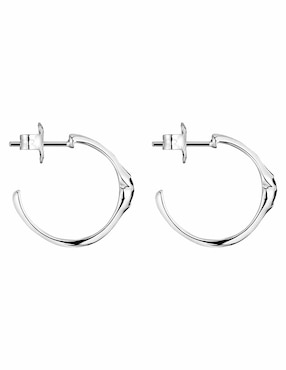 Aretes de aro de oso Tous de plata P 925 con acabado brillante ónix