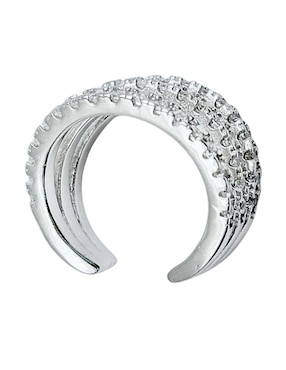 Aretes de abanico Aretize de plata P 925 con acabado pavé zirconia