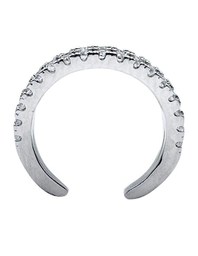 Aretes de abanico Aretize de plata P 925 con acabado pavé zirconia