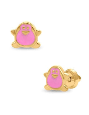 Broqueles de pingüino Joyerías Bizzarro de oro