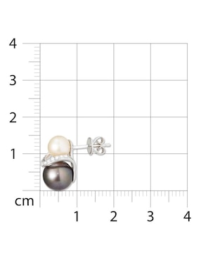 Aretes de esfera Joyerías Bizzarro de oro con acabado brillante diamante