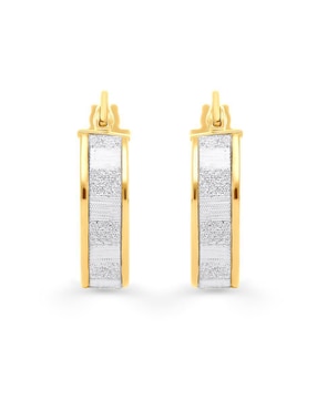 Aretes circulares Joyerías Bizzarro de oro