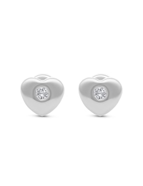 Broqueles de corazón Joyerías Bizzarro de oro diamante