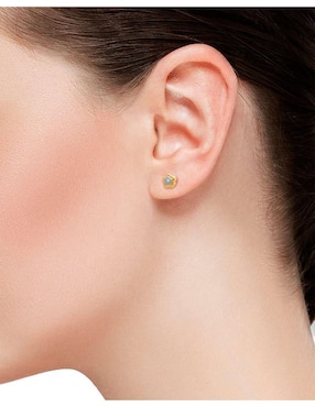Broqueles de flor Joyerías Bizzarro de oro diamante